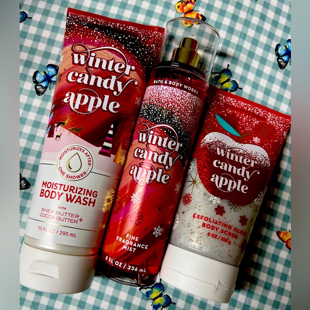 Set of 3 Winter candy apple.